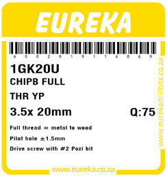 1GK20 - Chipboard Screw -1GK20_Label_T